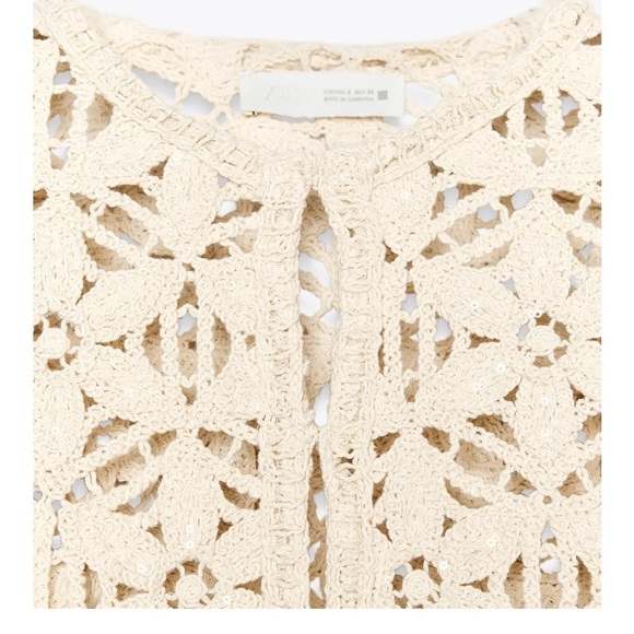 NWT ZARA 2025 collection SEQUIN MACRAMÉ CARDIGAN SIZE M
🚨PRICE FIRM NO DISCOUNT - Picture 12 of 16